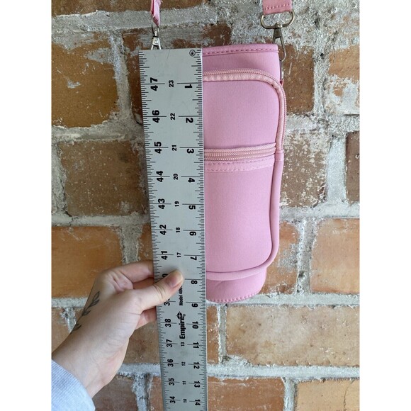 Pink Crossbody Stanley Cup Tumbler Water Bottle Travel Carrier Holder - Picture 8 of 9